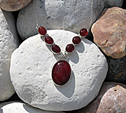 Sterling silver carnelian necklace