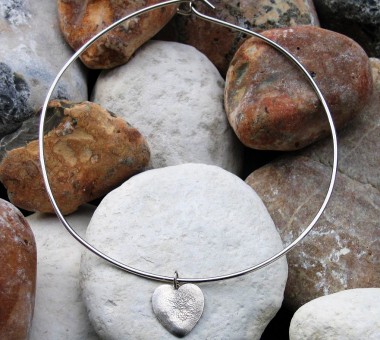 Sterling silver choker and heart